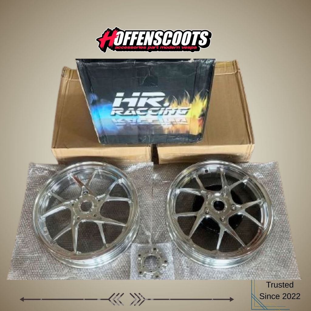 Velg HR RACING Silver Forged Rims Model MK M11 Vespa Sprint Primavera S LX GTS