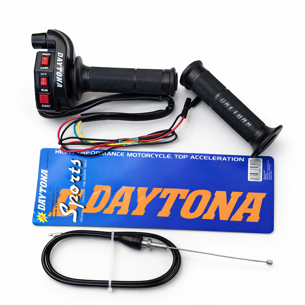 Gas Spontan 3 Tombol Universal 1 Set Kanan Kiri + Kabel Gas Cocok Satria FU Vixion MX Supra Jupiter 