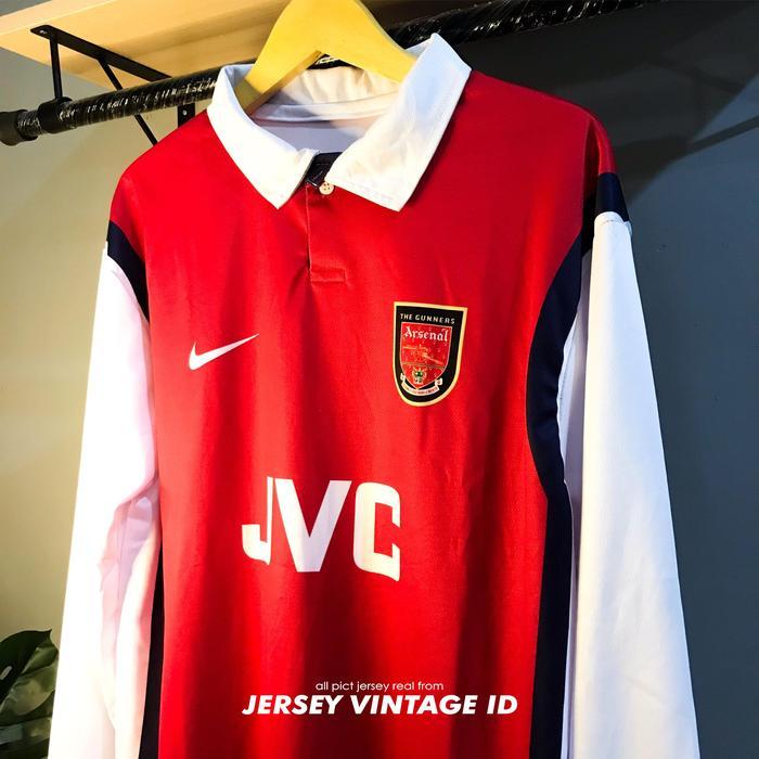 JERSEY RETRO ARSENAL 1998 LENGAN PANJANG | JERSEY VINTAGE CLASIC | BISA COD - S