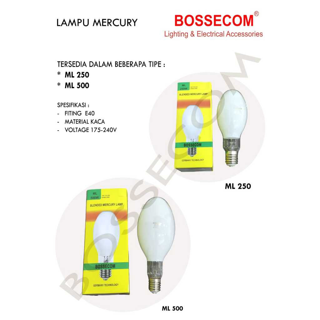 LAMPU JALAN Philips ML 500 WATT / LAMPU ML BOSSECOM 500WATT