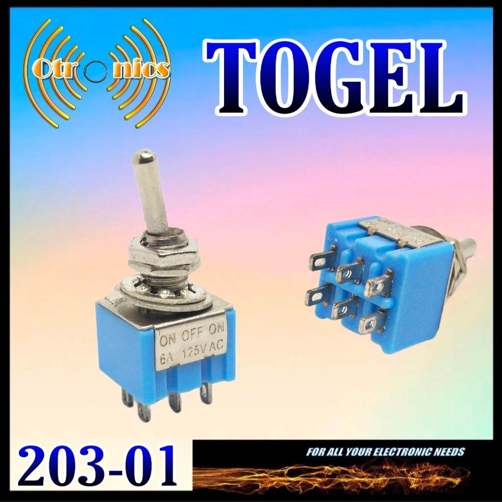 Saklar Togel 6pin ON OFF ON Togle Toggle 6 pin