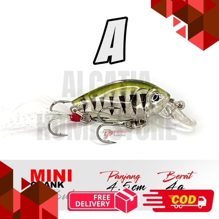 Lure Minnow Mini Crank Floating Bulu  Ultralight - A -alca