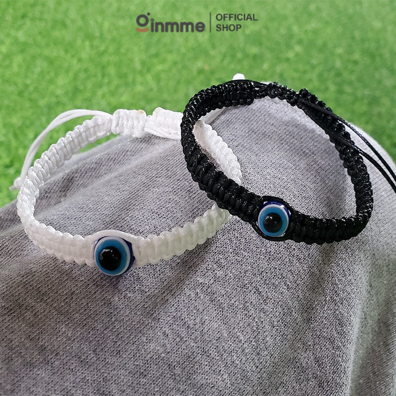 Ginmme Sederhana dan Populer Gelang Mata Setan Gelang Kulit DIY Gelang Kulit Tenun Tangan Vintage