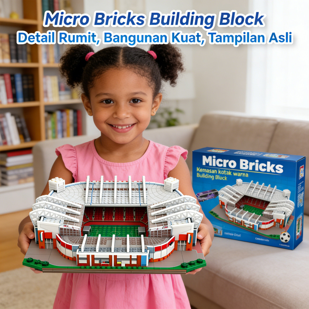 Puzzle 3D Miniatur Stadion Sepak Bola Besar Foot Ball Soccer Stadion Sepak Bola Miniatur Puzzle