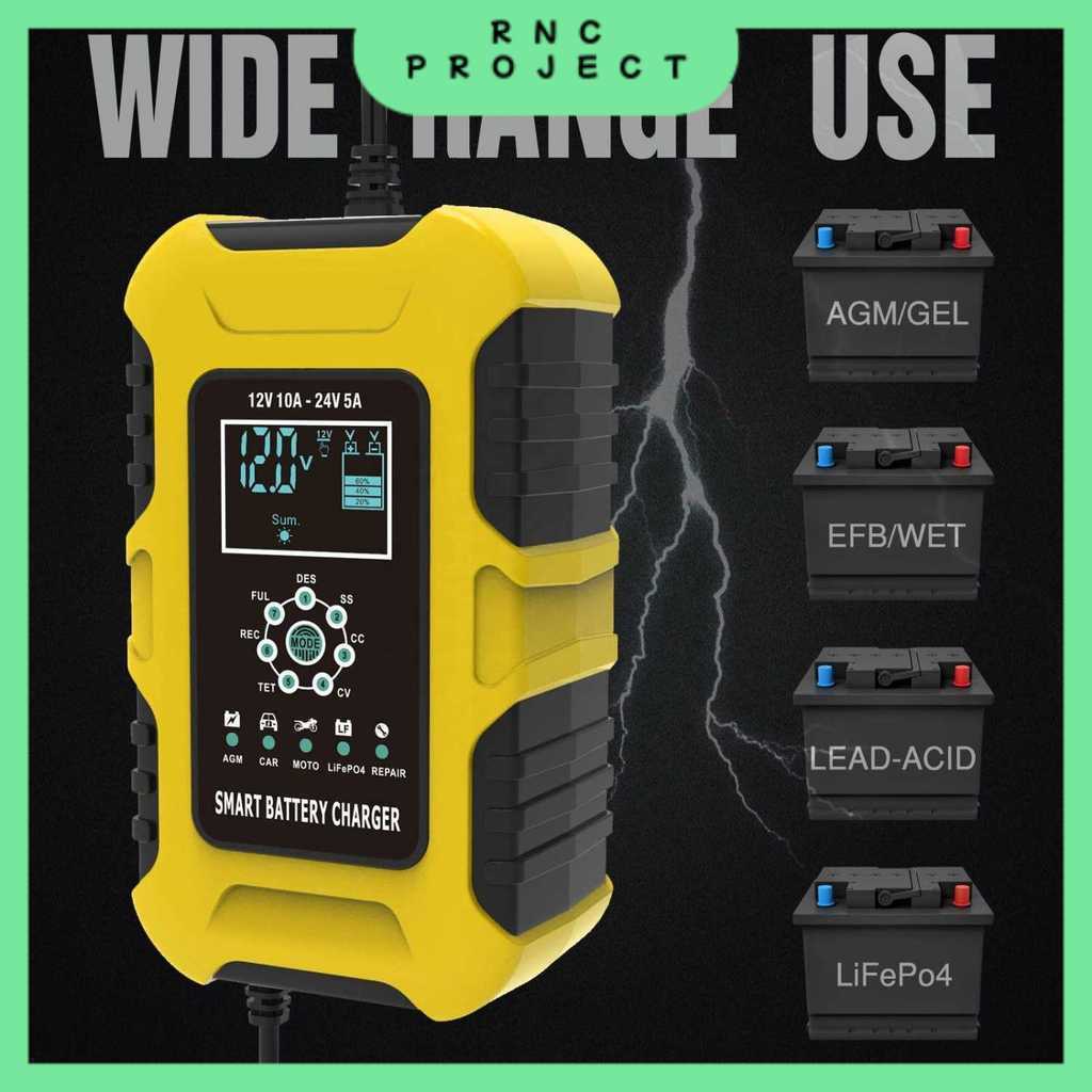 FOXSUR Charger Baterai Aki Mobil Automatic Detection 180AH 12/24V - FBC122410D