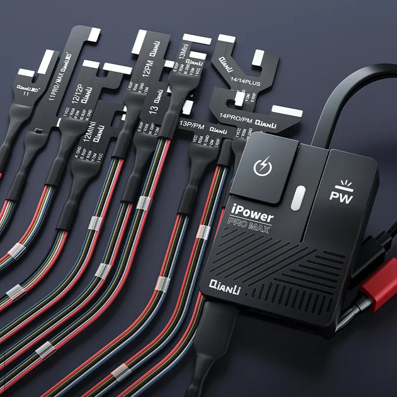 Kabel Daya Qianli iPower Pro Max IP 6-15 16 ProMax DC Tipe FPC USB Dual Interface untuk Perbaikan da