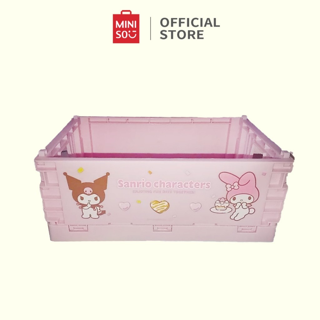 Miniso x Sanrio Characters Keranjang Penyimpanan Storage Basket Desktop Keranjang Penyimpanan Lipat 