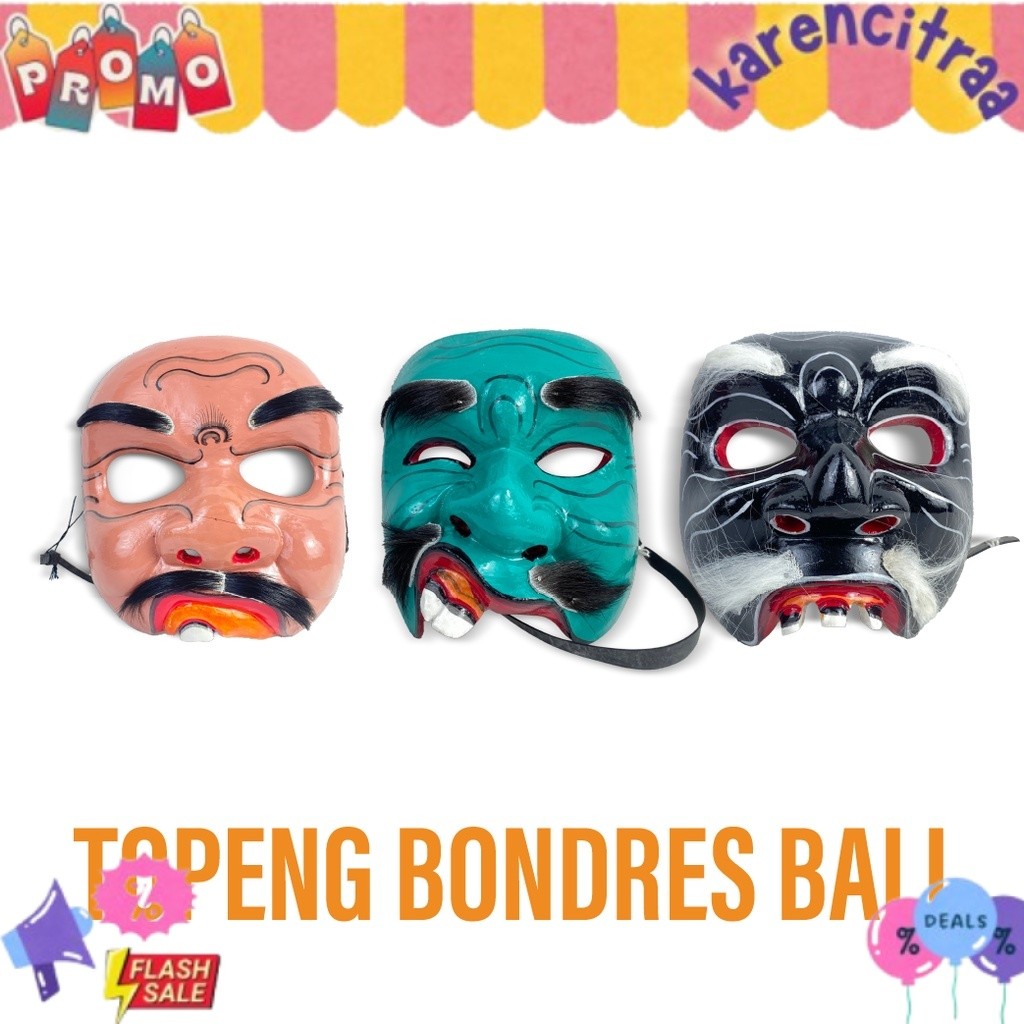 Topeng Bondres - Topeng lawak Bali - Topeng bibir sumbing - Topeng Kayu - Topeng Bali - Topeng Lucu 