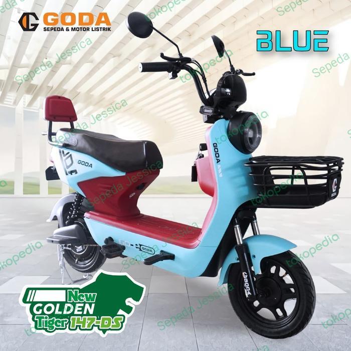 Sepeda Listrik GODA 147 DS GOLDEN TIGER 500 Watt GODA 147DS 147-DS NEW - Merah