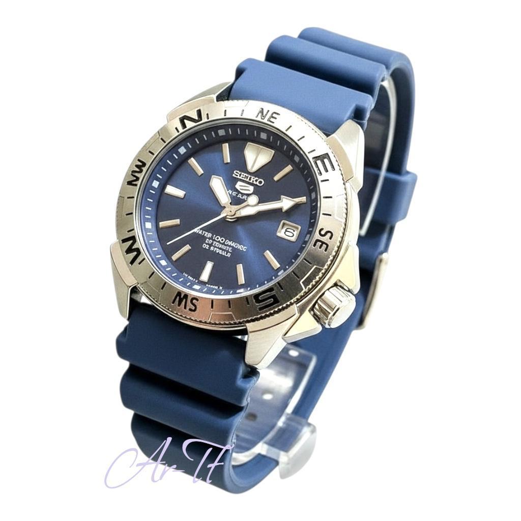 COD - Jam Seiko Automatic / Jam Pria Tali Rubber - Karet - Silikon / Seiko 5 Sport / Jam Tangan Seik