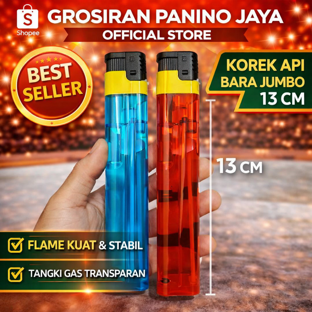 [1 Pcs] Korek Bara Jumbo Super Besar Anti Angin Gak Gampang Padam