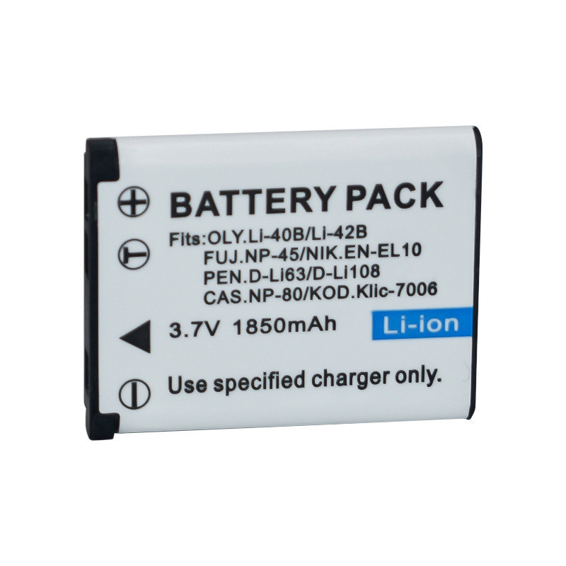 Li-40B Li-42B EN-EL10 Battery + LED Dual Slot Charger for Olympus Li 40B 42B, Nikon EN EL10, FinePix