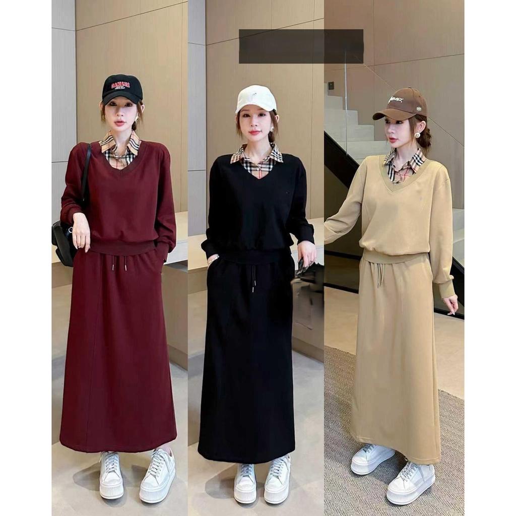 SMO-416 ONESET SETELAN ROK LUELLA WANITA FASHION