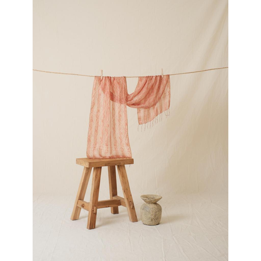 BATIK RATU - Syal Batik Sutra - Parang - Cream - 35