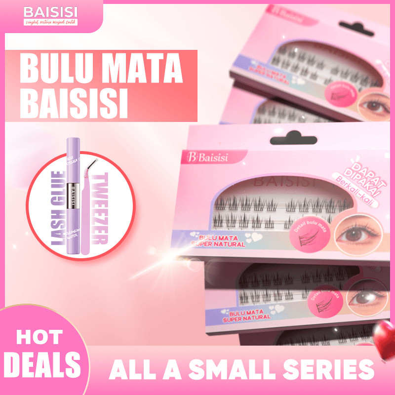TergacorBAISISI Bulu Mata Palsu Individual Lashes bulumata SERIES A + LASH GLUE Eyelash ExtensionTer