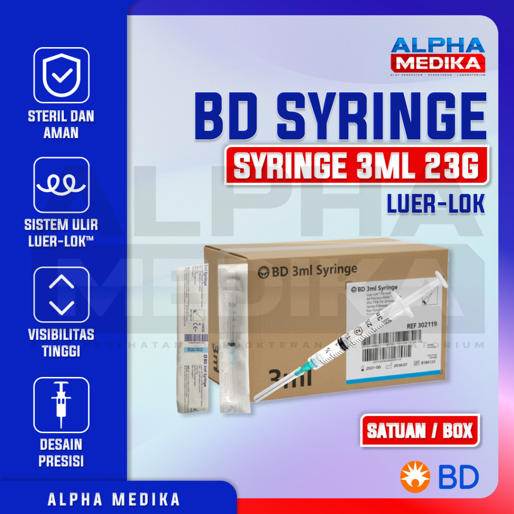 BD - Spuit 3cc BD / Spuit 3ml BD / Syringe