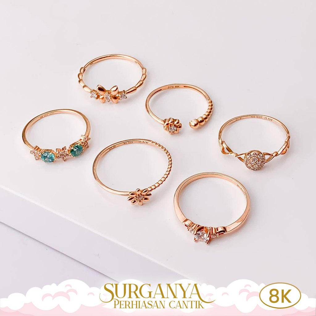 Cincin Emas Kadar 8K Cincin Model Simpel Macan Gold