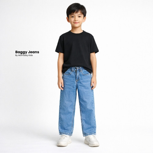 Morrissey Kids - Celana Jeans Panjang Skena/Baggy Classic Anak Laki-Laki | Perempuan Terlaris