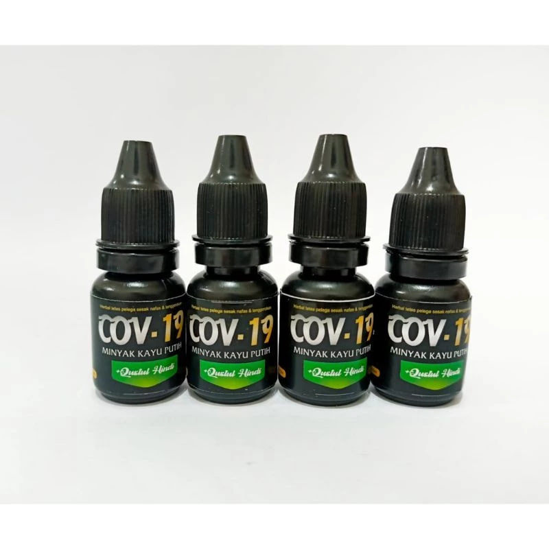 Minyak Cov-19 QUSTHUL HINDI OIL + Kayu Putih (Herbal Tetes Pelega Sesak Nafas) - Alami