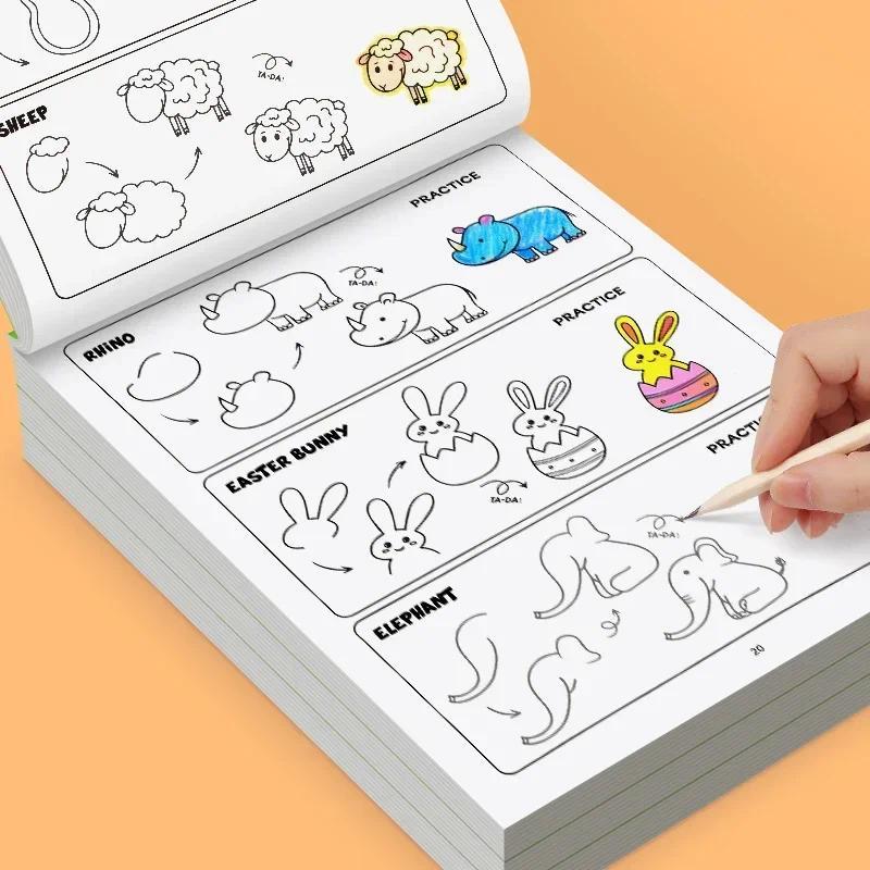 32 Page ildren's Book "How To Draw Animals" - A Progressive Drawing and Coloring Activity Book, A Fu