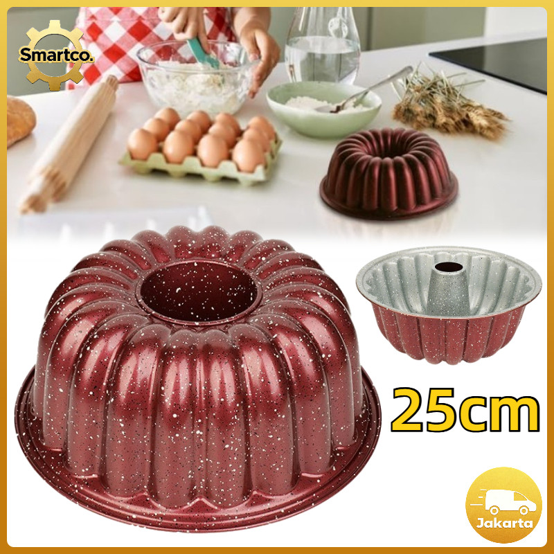 25cm Loyang Kue Bolu Anti Lengket Tebal Loyang Bolu Marmer Anti Lengket Cetakan Marmer Anti Lengket