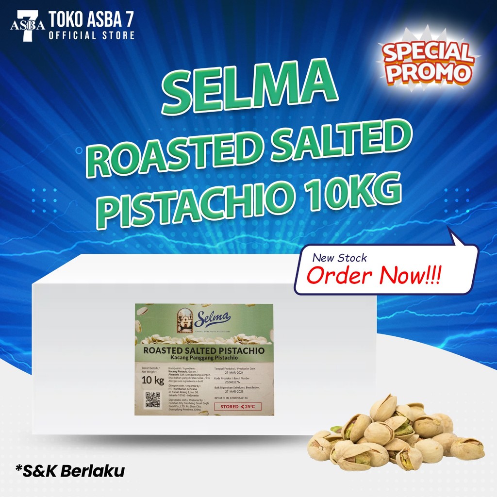 SELMA ROASTED SALTED PISTACHIO 10KG