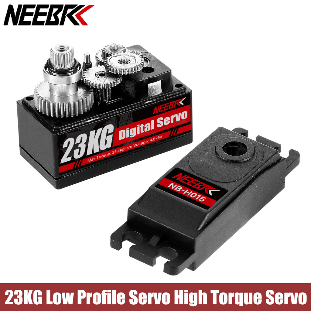 NEEBRC 23KG Low Profile gital Servo High Torque Full Metal Gear for 1/8 1/10 RC Cars Axial Scx10 Cra