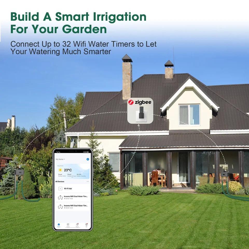 Tuya Smart Zigbee Watering Timer Sprinkler Drip Irrigation System Irrigation Watering System Sprinkl