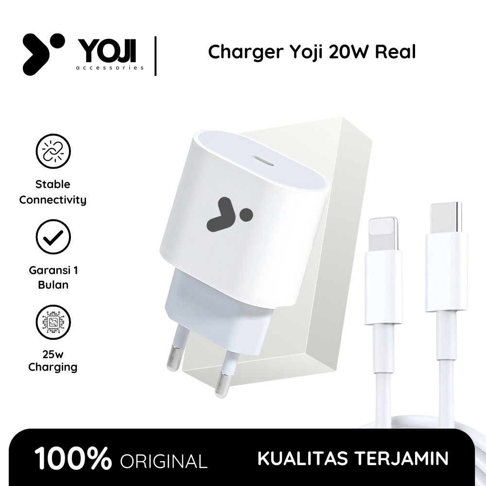 Yoji - Charger Yoji 20W Charger iphone Fast Charging TypeC to Lightning PD20W combination Original