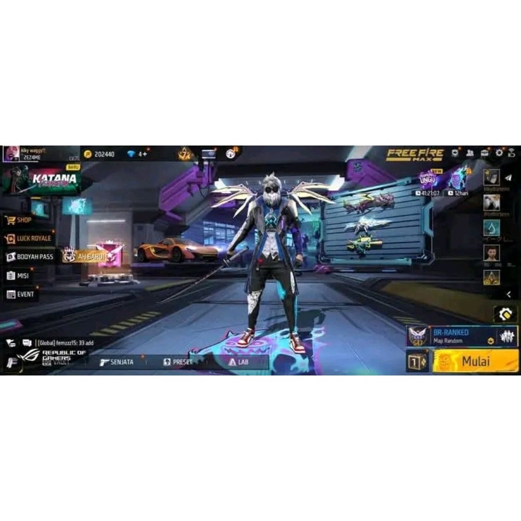 Akun Gane FF Sultan Email Sandi Ori 100%