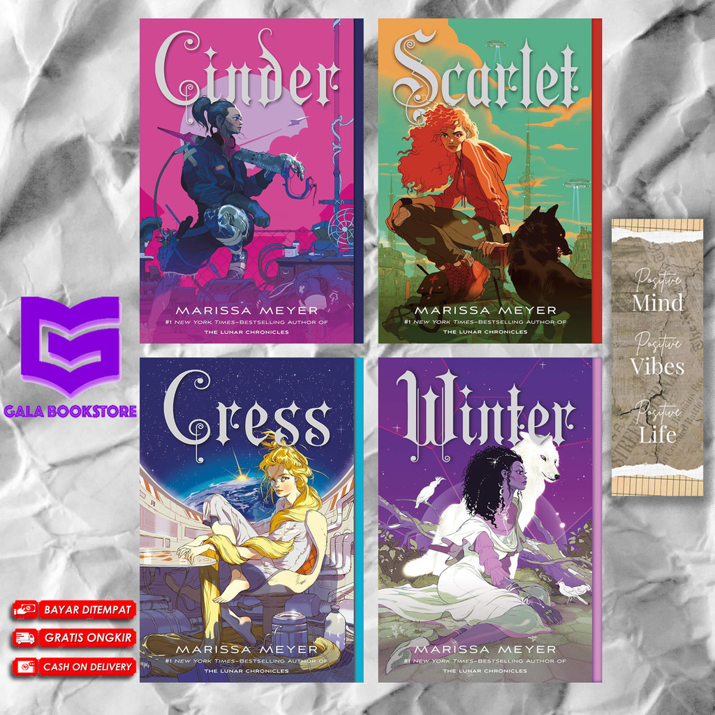 The Lunar Chronicles (4 book series) Cinder - Scarlet - Cress - Winter By Marissa Meyer