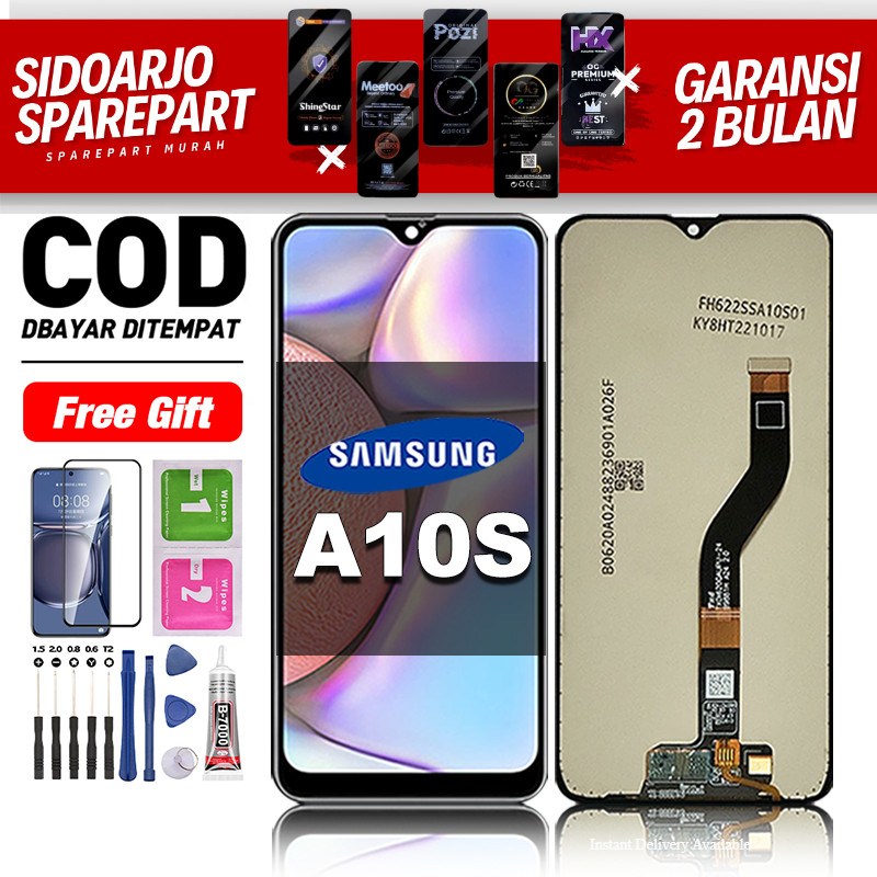 LCD Samsung A10S Fullset hp layar Touchscreen untuk Glass Touch Screen Digitizer COD -original free 