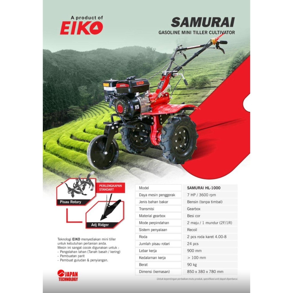 Hand Traktor CULTIVATOR MINI TRAKTOR MINI  TILLER SAMURAI, GOLDEN LION