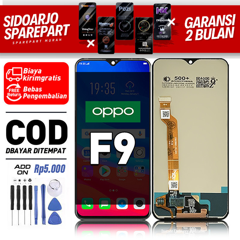 LCD For OPPO F9 Touchscreen Fullset-Original Compatible For Glass Touch Screen Digitizer ori-asli CO