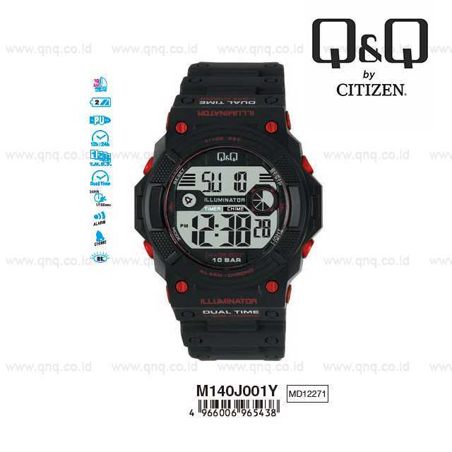 New 161 Q&Q QnQ QQ Original Jam Tangan Digital - M140 M140J Water Resist 161