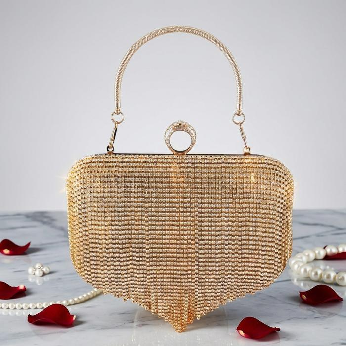 Tas Pesta Kondangan Wanita Premium  Lokal Terbaru Clutch Dompet Pesta Kristal Mewah Elegan untuk Pen