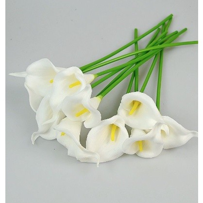 Bunga Calla Lily Putih Artificial Imitasi Palsu untuk Hiasan Dekorasi Wedding Flower