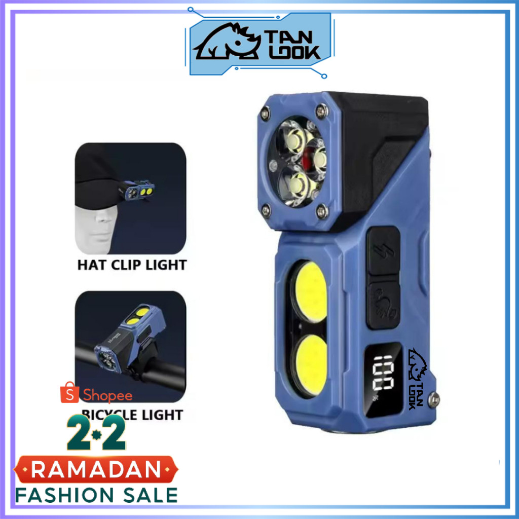 TANLOOK Senter LED Kepala mini model T615 berputar / Senter Kepala Cas Anti air dan tahan segala cua