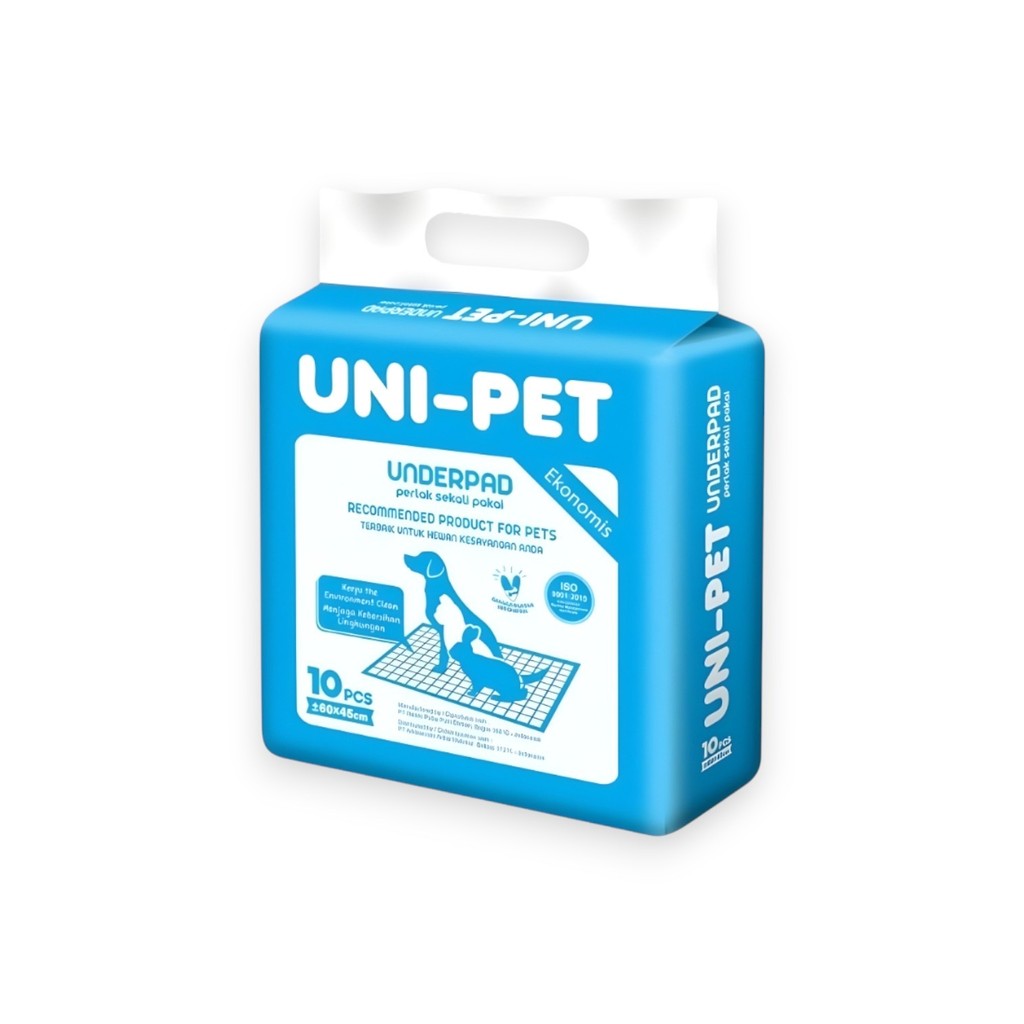 [SUNNYPAWS] UNIPET 45 x 60 CM Underpad 10 Pcs Alas Tatakan Kandang Perlak Pipis Poop Anjing Kucing H