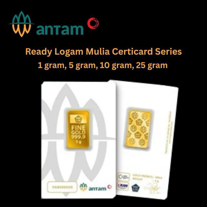 Emas 1 gram Antam batangan pasti Asli Certieye dan ada Hologram - 1 gram
