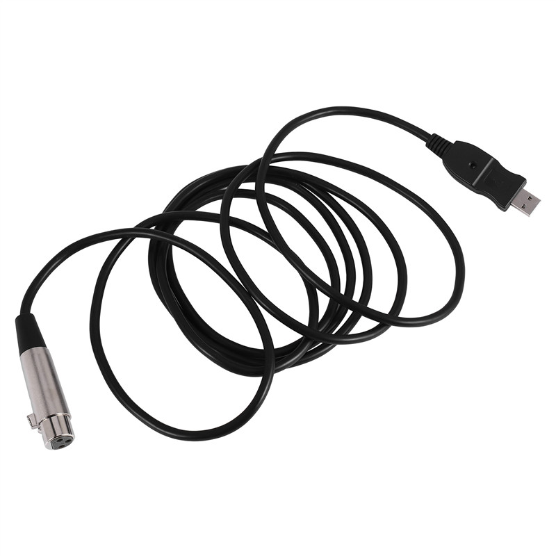 Stylish USB Male To XLR Female Microphone USB MIC Link Cable New
