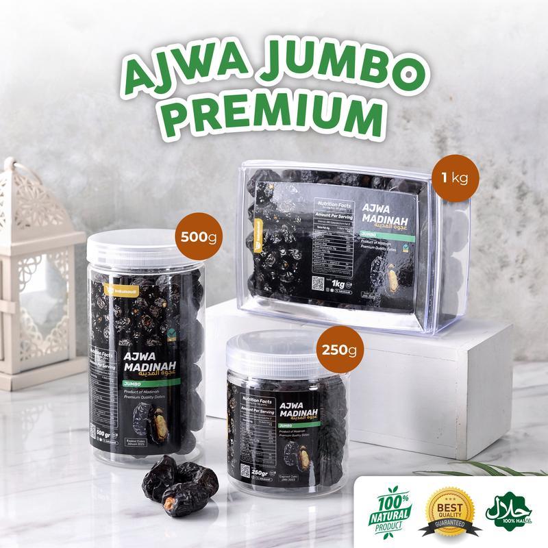 COD - Kurma Ajwa Jumbo Premium Madinah Original 100% Kurma Ajwa Aliyah Aliya