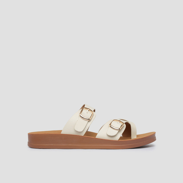 St. Yves Double Buckle Sandal Flip Flops Fq12 Wanita 104723749