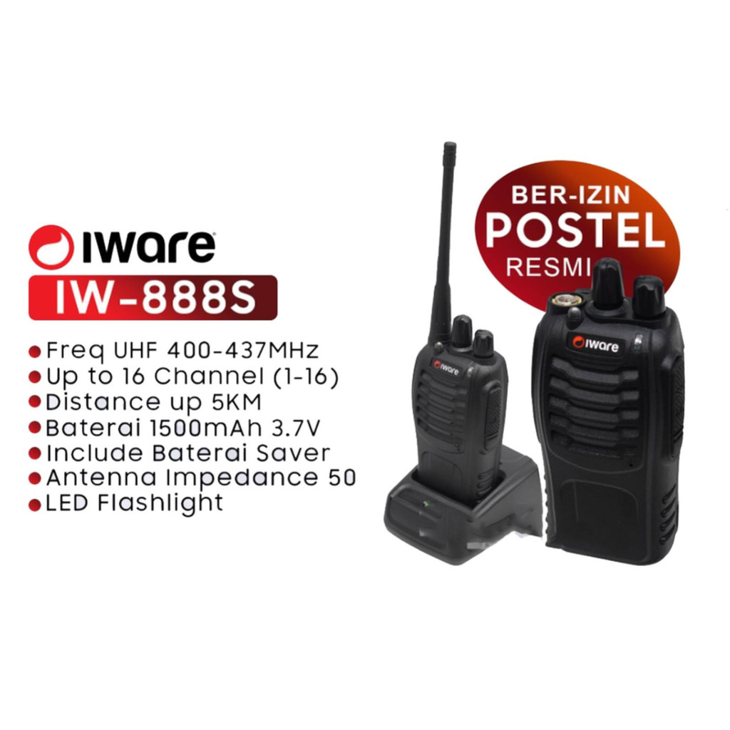 Iware x Pofung HT Walkie Talkie IW-888S / IW 888S Handy Talky UHF - 1pcs & 2pcs
