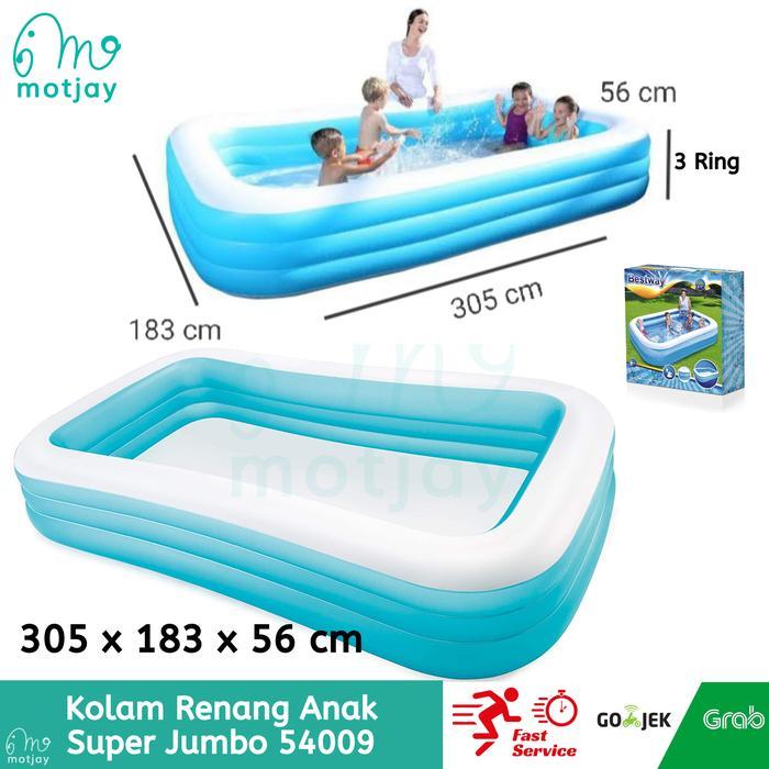 ASD  Kolam Renang Anak 305cm Super Jumbo Bestway 54009 - Bestway 54009, Kolam Saja
