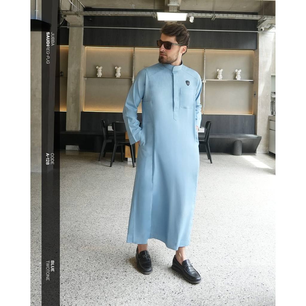 SAMASE Jubba Saudi Reguler Lengan Panjang - A128 Chambray