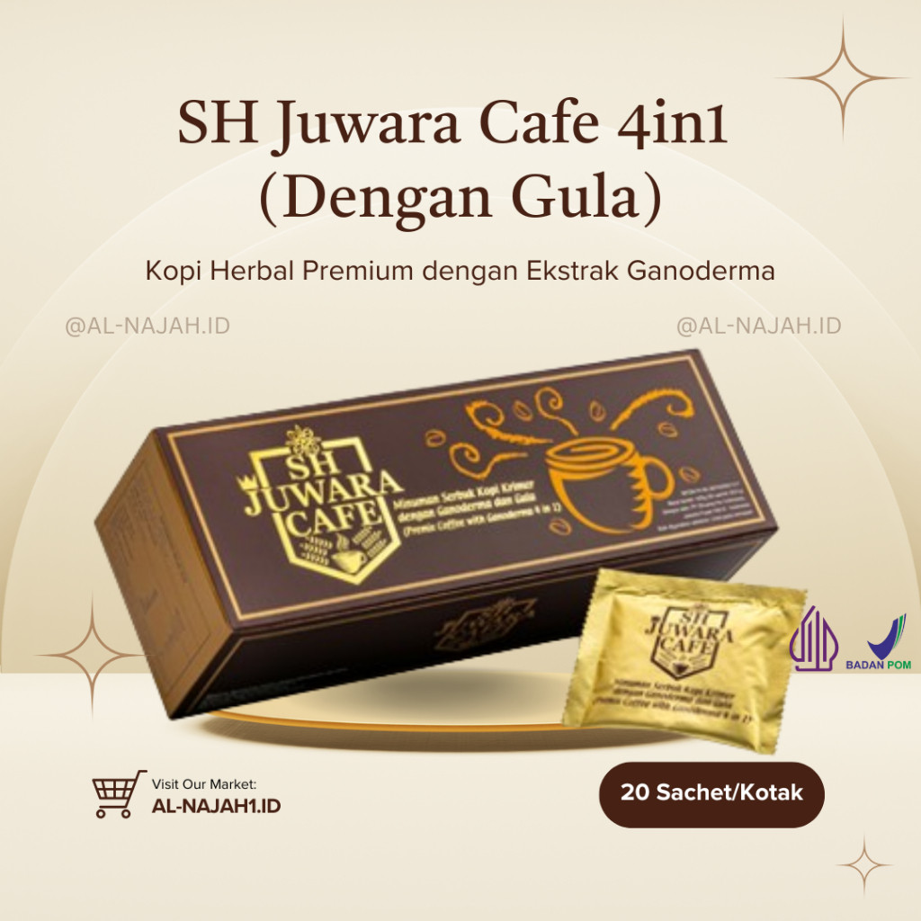 Kopi Kesehatan Sh Juwara Cafe 4in1(Manis) CEO Cafe - Isi 20 Sachet/Box