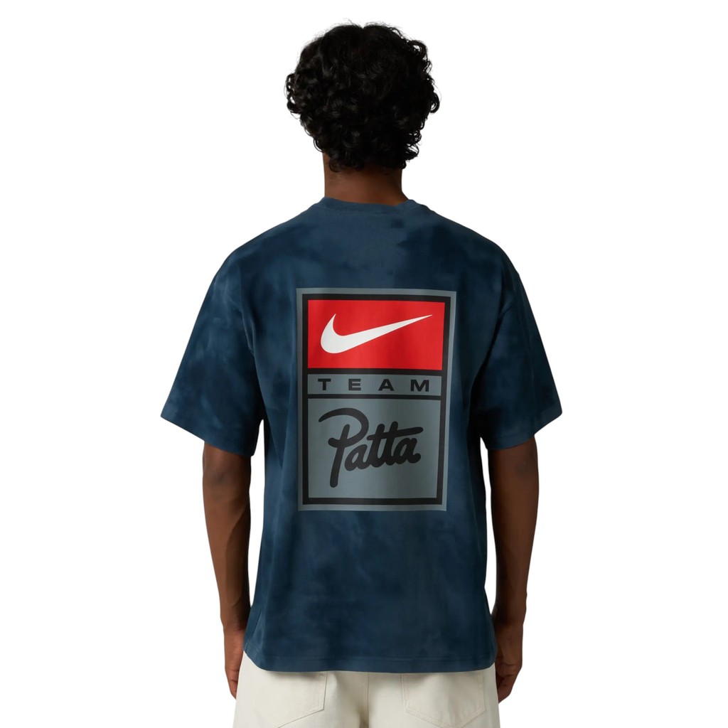 Nike x Patta GX Washed Tshirt Blue Shirt Kaos Pria (100% original)