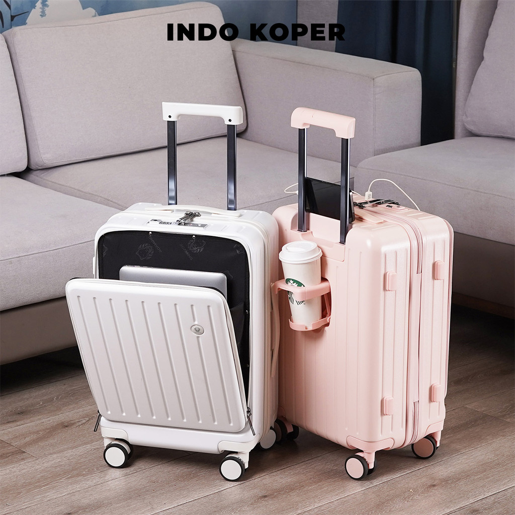 Indo Koper Kabin Pesawat Bisa Laptop & Size Bagasi Bukaan Depan Ringan 20-24 Inch 003