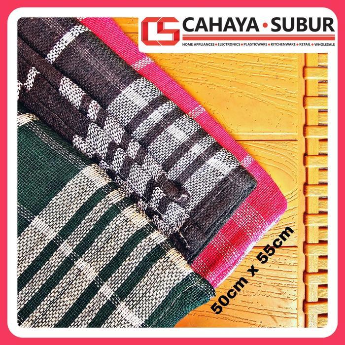 3PCS Serbet Dapur Serbaguna BM 50cm Kain Lap Topo Kotak Warna Bintang Mas High Quality
